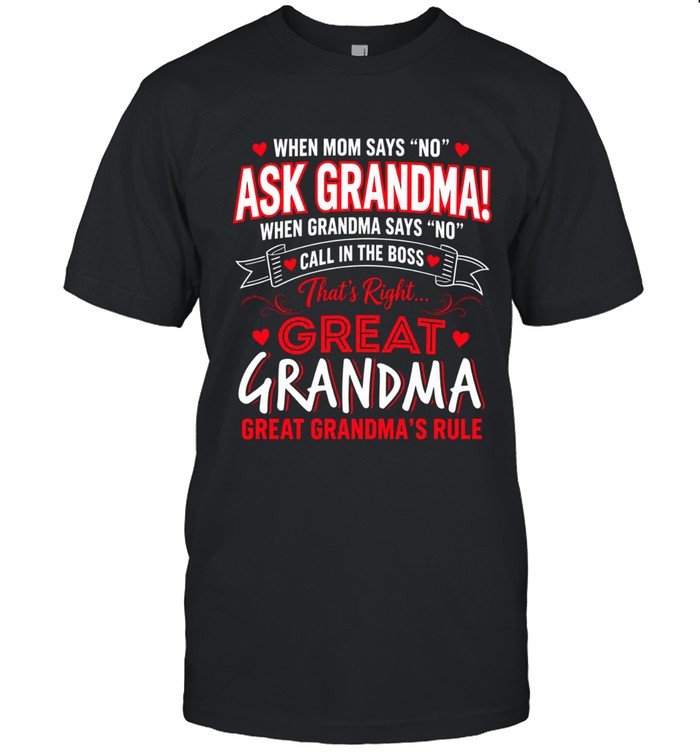 When mom says “no,” ask grandma! When grandma says “no,” call in the boss. That’s right... great grandma. Great grandma’s rule.