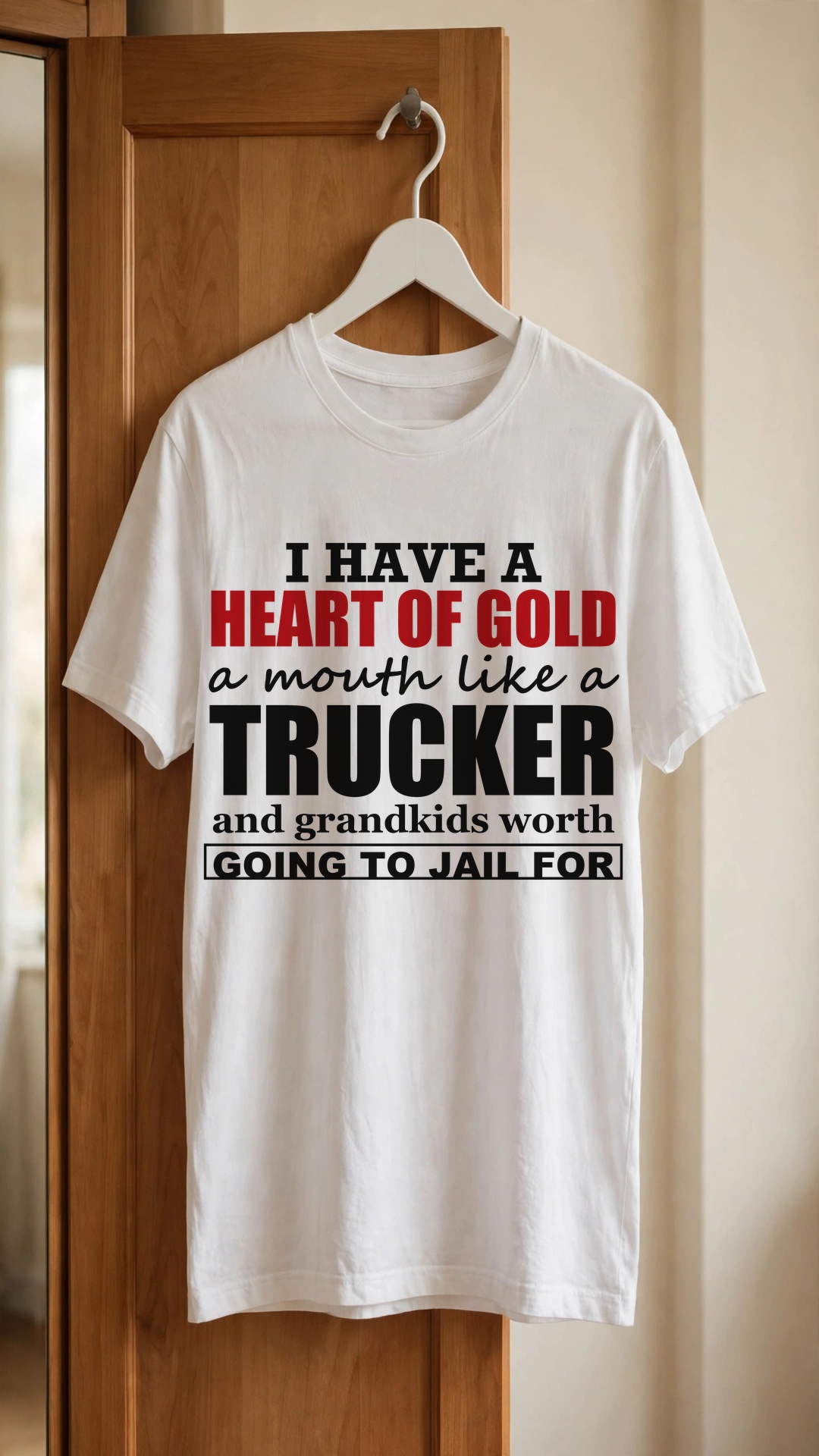 I have a Heart of Gold a mouth like a Trucker and grandkids worth Going To Jail For