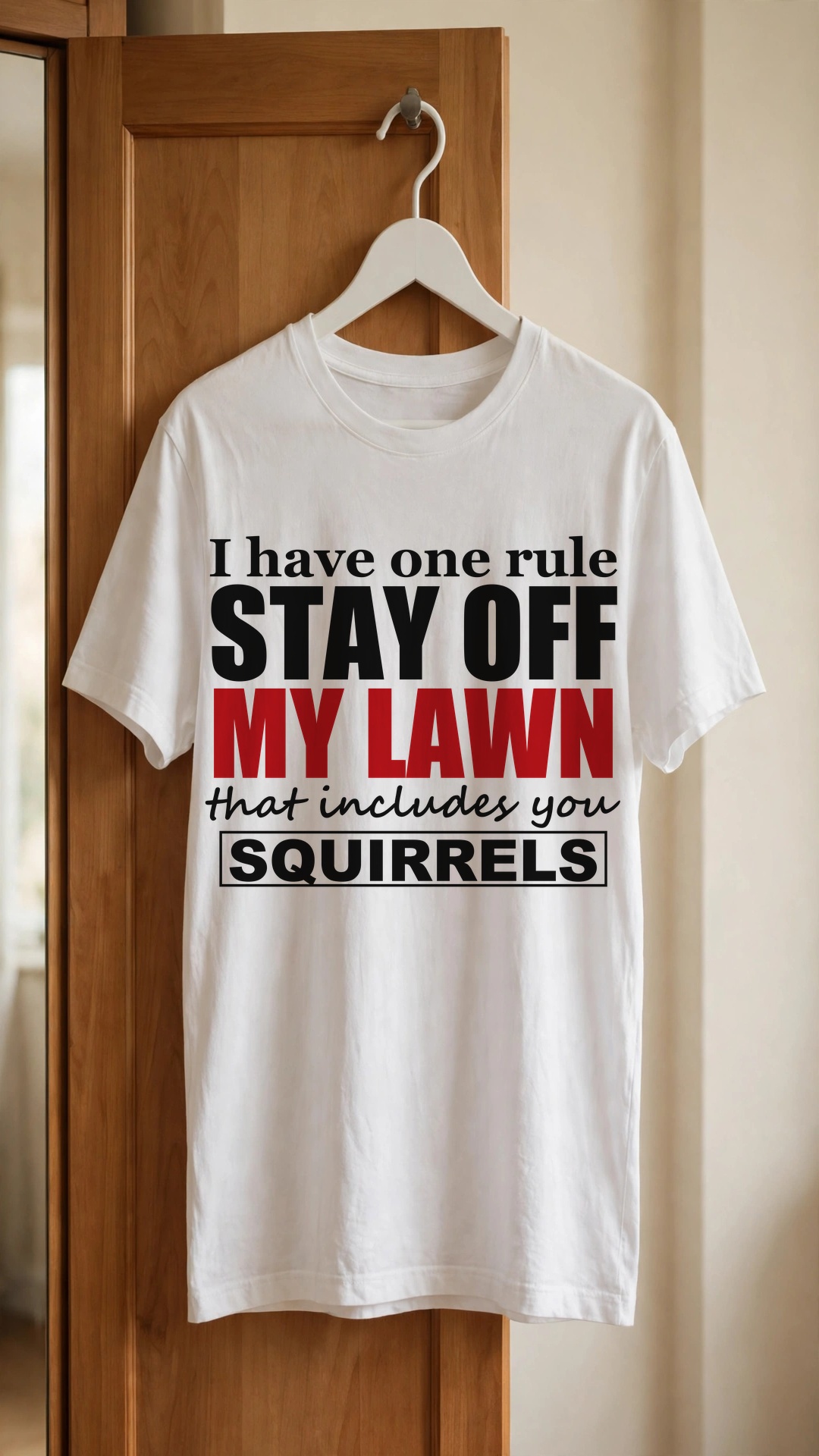 I have one rule Stay off My Lawn that includes you Squirrels
